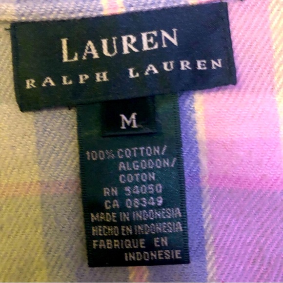 Lauren Ralph Lauren full zipper front Shirt/ Light Jacket Super Soft Size M - Picture 3 of 5